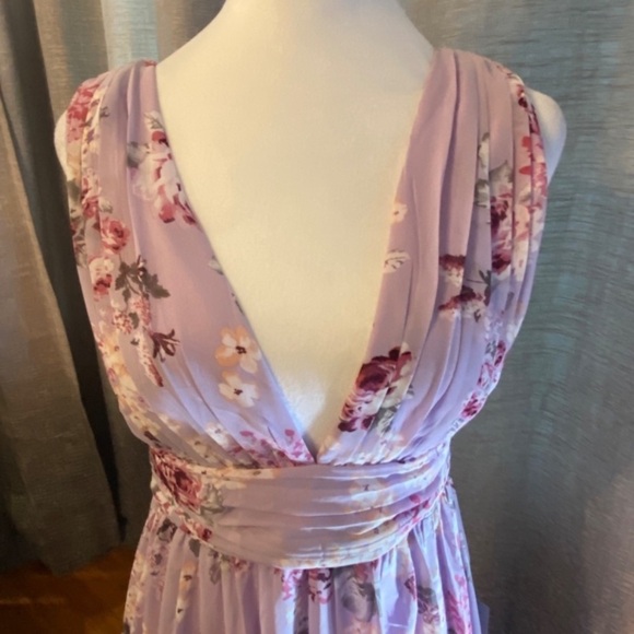 New! Lulu's Garden Meandering Maxi Dress Lavender Floral NWT 21851 - Picture 7 of 16